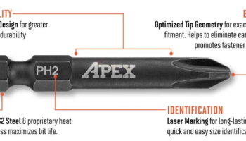 APEX Industrial Fastening Bit Callout