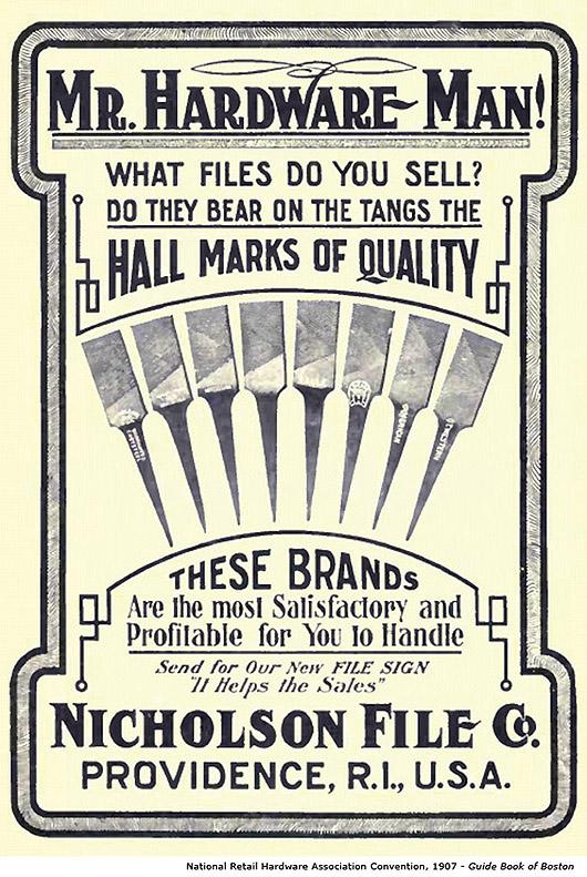 Nicholson® Advertisement Mr. Hardware Man! 1907 Apex Tool Group